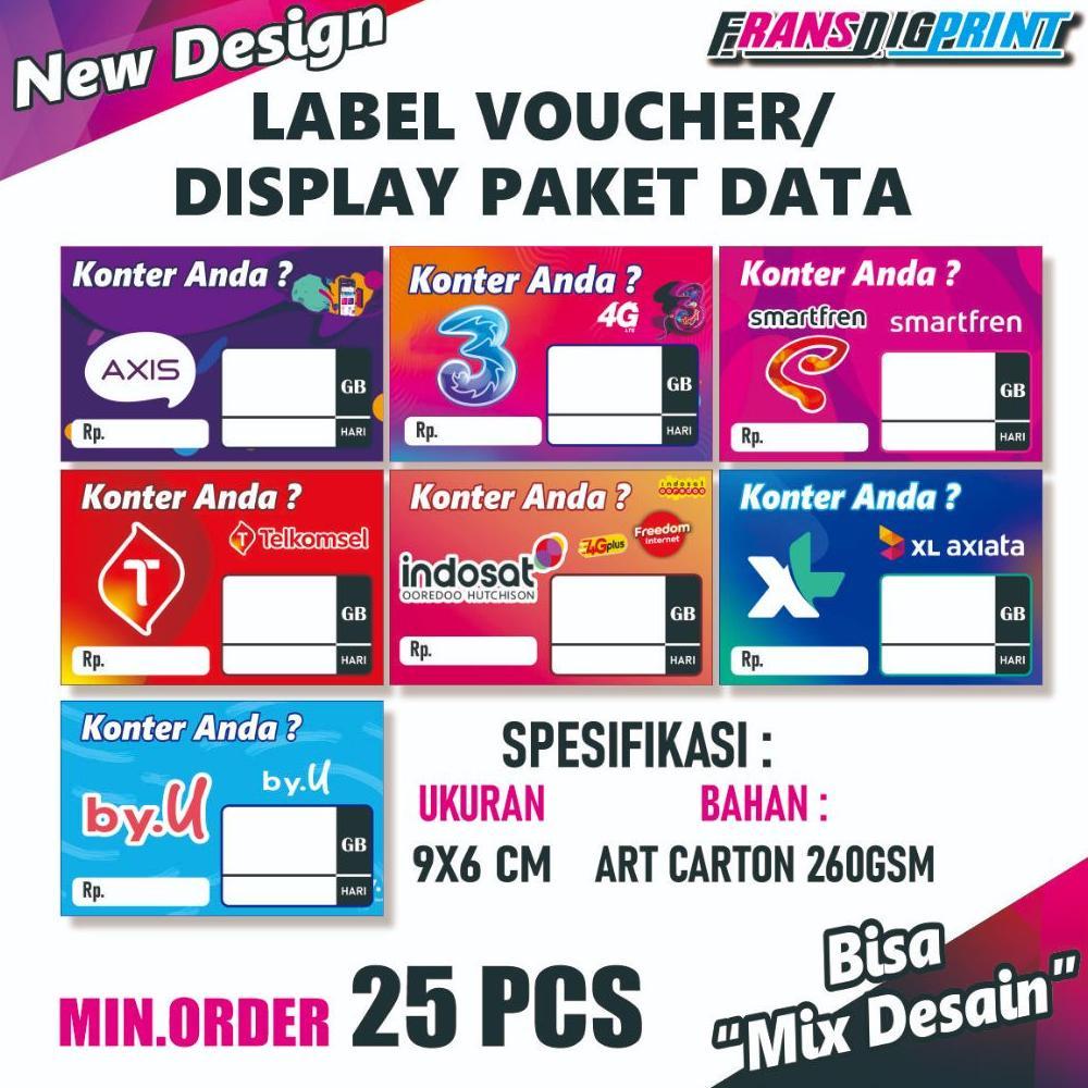 Dy Displas Paket Data , Display Voucher , Label Voucher , Label Voucher Data , Label Paket Data , La