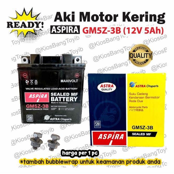Promo Aki Motor Kering Aspira ORI Supra Mio Beat Scoopy  Satria FU 150 Vario 125 Vario 150 PCX Disko