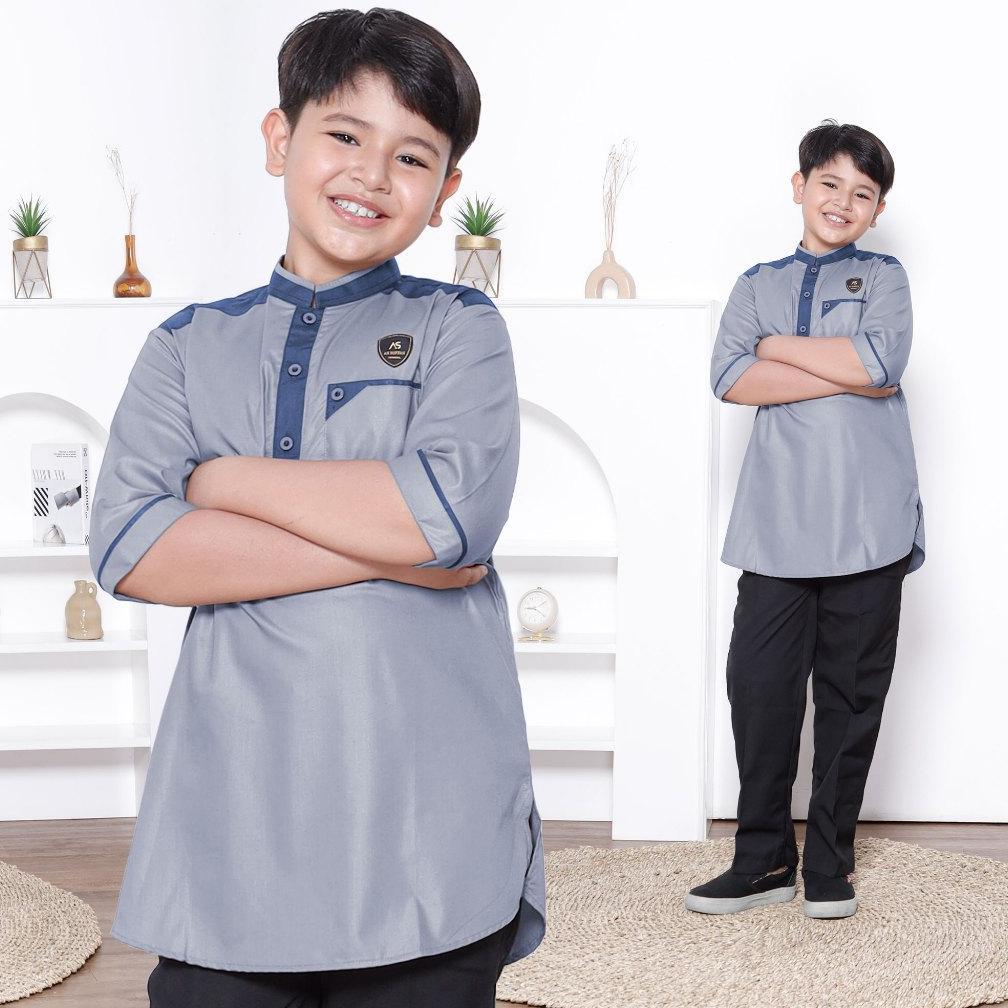 Saless Assuffah I Atasan Baju Koko Kurta Anak 9-18 Tahun Lengan 3/4 Hasan Series