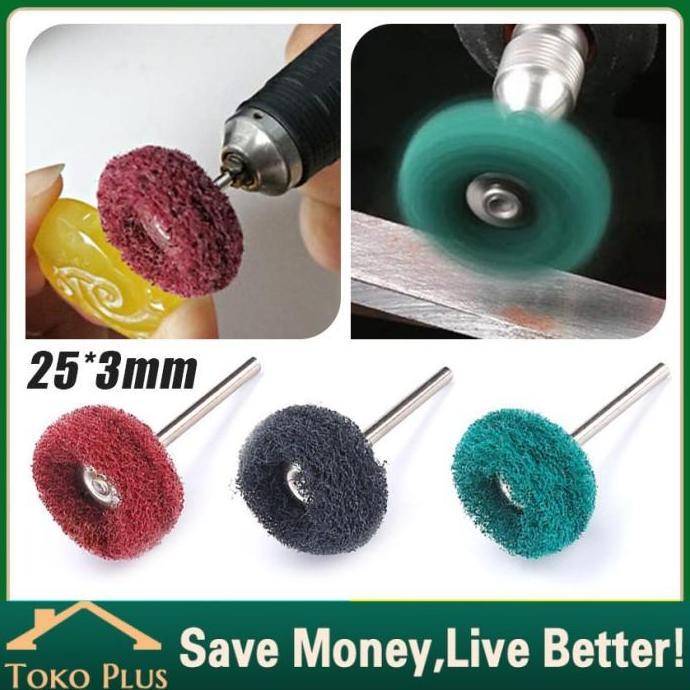 QWEKLY Mata Bor Sikat Nylon Mini Die Grinder Brush Poles Abrasive Mini Dremel