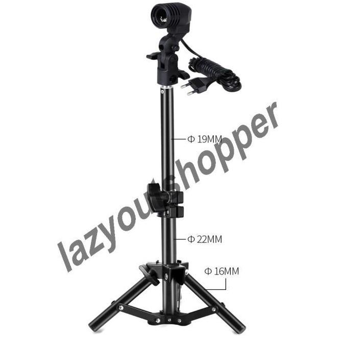 Light stand/ tripod mini dengan lamp holder dgn socket E27