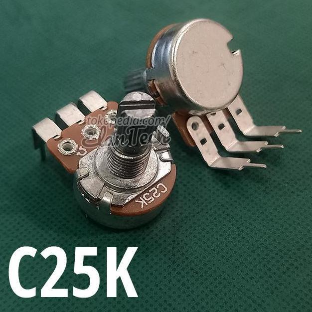 C25k Potensio Vertikal Mono Tuas Pendek Potensiometer 25kC ElanTech