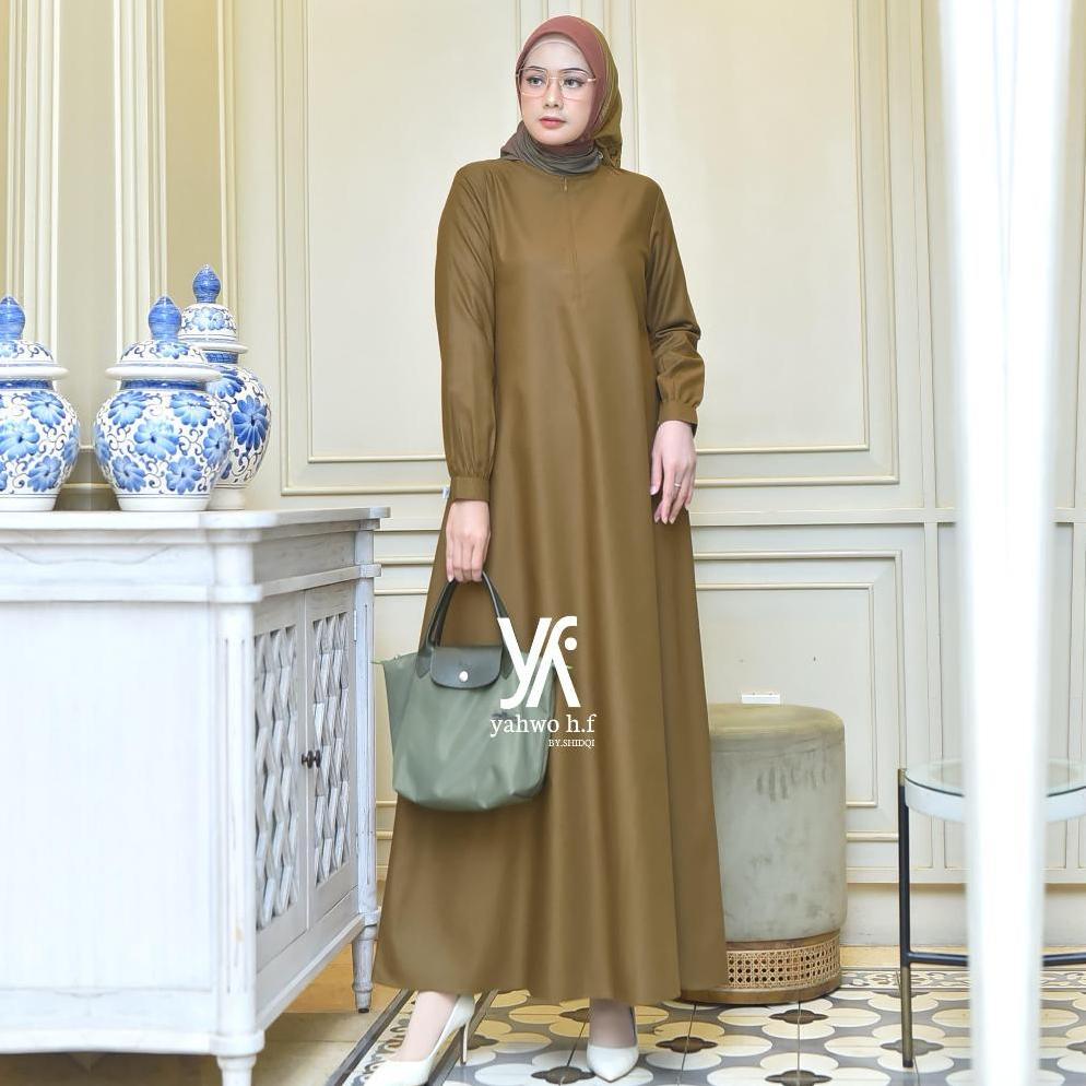 GAMIS TOYOBO KHEKI PDH WANITA TERLARIS/SERAGAM /BAJU GAMIS/GAMIS ABAYA BUSUY/BAJU DINAS Termurah