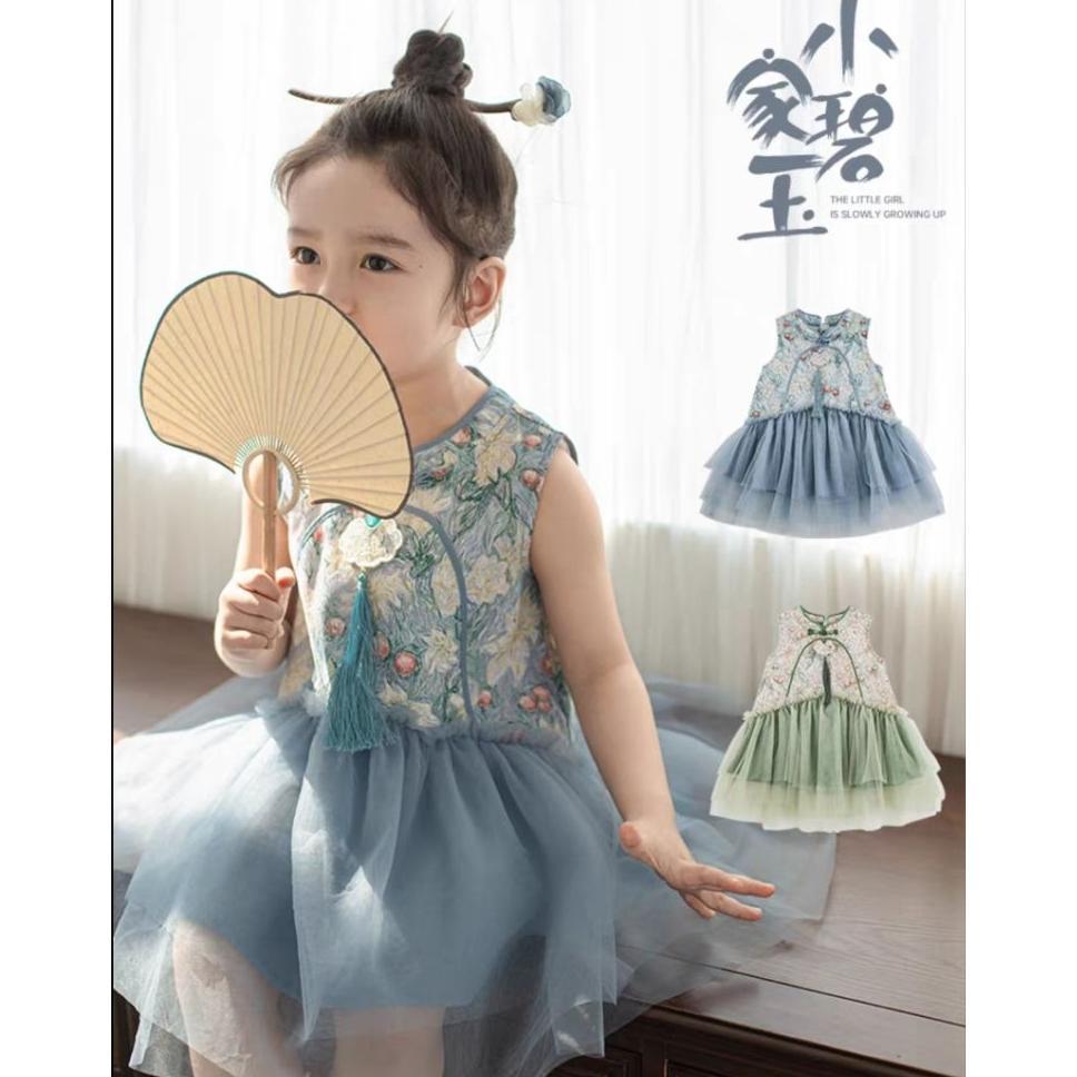 Miki Kidz Dress Cheongsam Anak Perempuan Dress Anak Perempuan Dress Cheongsam Dress Imlek Anak Perem