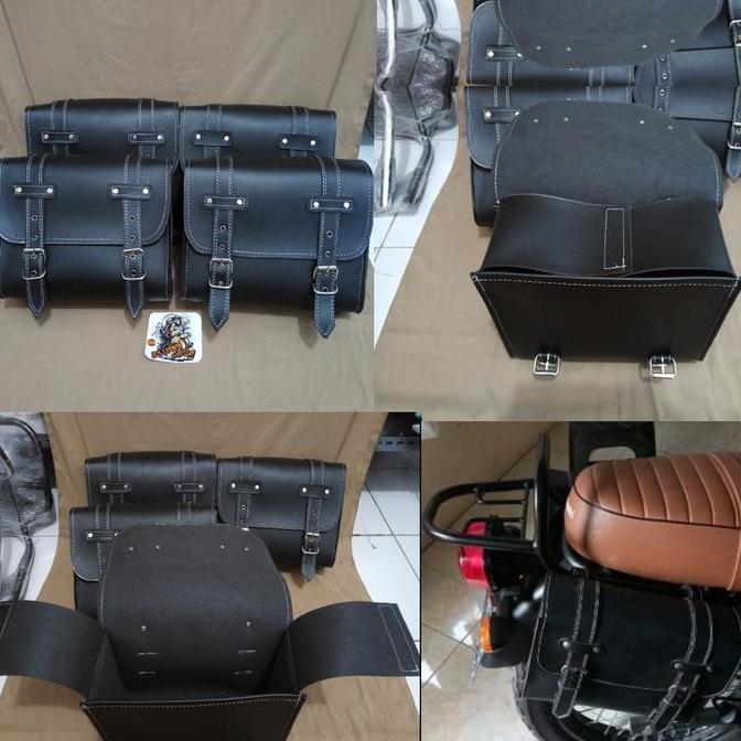 side bag kawasaki W175.. tas samping side bag motor..