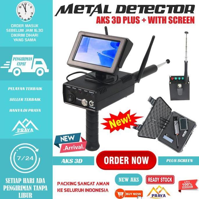 Aks Plus Professional Metal Detector Detektor Logam Emas Perak Tembaga Kualitas Terbaik Harga Termur
