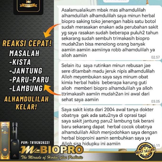 Pastisehat- M-Biopro Herbal Plus Probiotik Solusi Herbal Untuk Ambeien, Wasir Diabetes, Sakit Ginjal