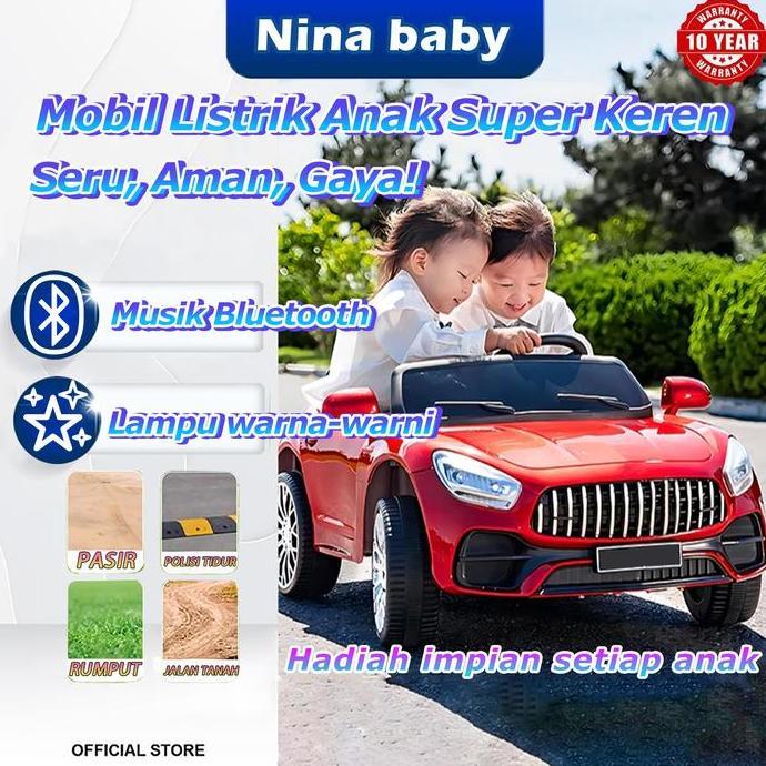 GANDAKUSUMAA33 - USIA 1~6 THNTAMPILAN MEWAHMAINAN MOBIL AKI ANAK REMOTE CONTROL 2 KURSI PINTU BISA D