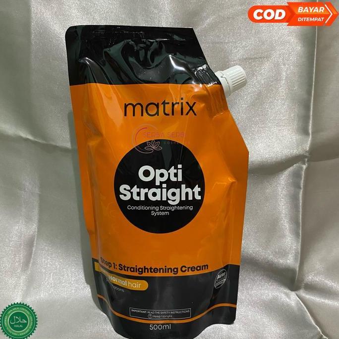 Opti Straight 500Ml Matrix Pelurus Rambut Smoothing Satuan Step 1 Step 2 Resistant Extra Resistant N