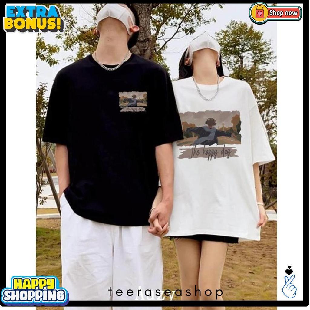 AUZY Versi High -End lukisan t shirt kaos pria distro original 100% baju couple pasangan kebaya mode