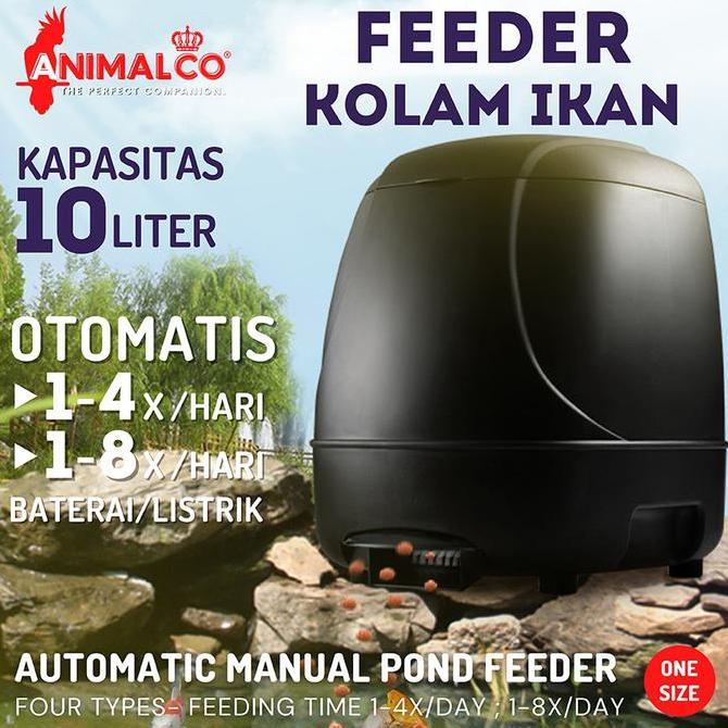 Pemberi Makan Ikan Otomatis 10 L / Fish Pond Feeder/ Koi Feeder Kolam Kualitas Premium
