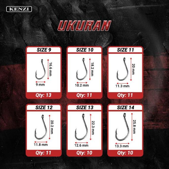 MATA KAIL KENZI ISEAMA RING POWER CARBON HOOKS BLACK NICKEL