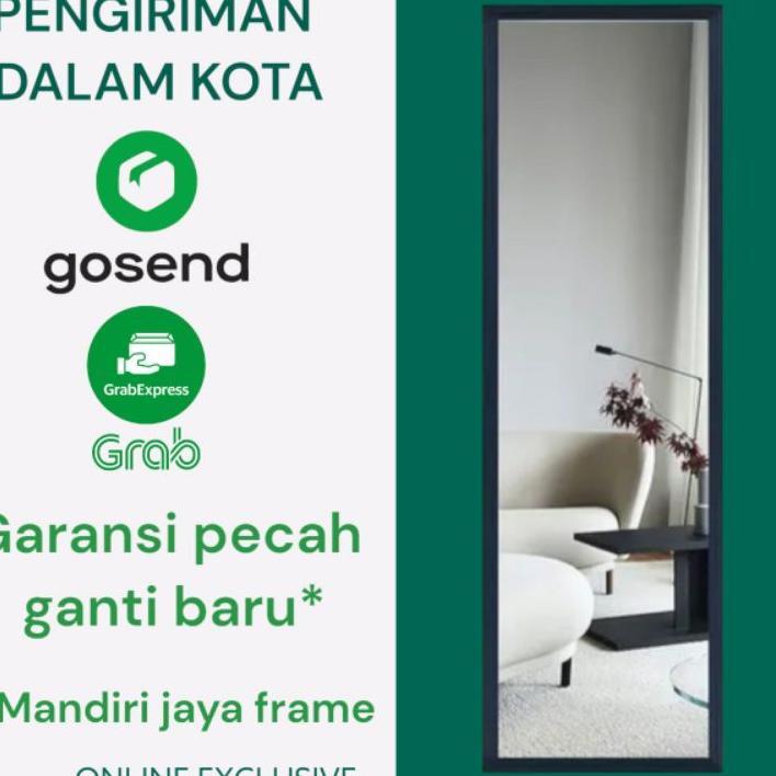 Cermin Dinding Minimalis Kaca Tebal Anti Rayap