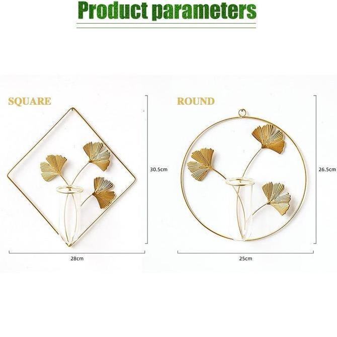 JALACA Pot Tempel Dinding Bahan Besi Minimalis - Pot Bunga Gantung Aesthetic untuk Tanaman Hias Hidr