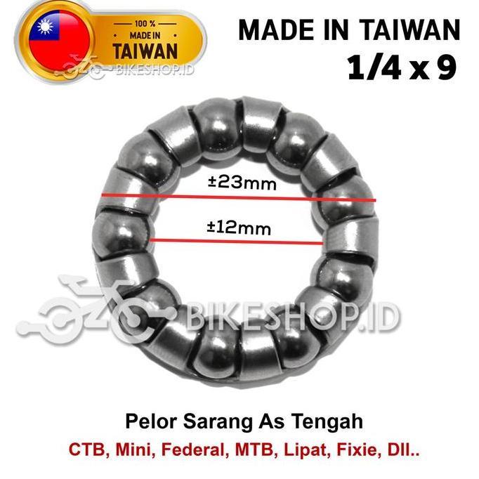 Murah Pelor sarang as tengah gir 1/4 x 9 sepeda gunung dan lipat dewasa gotri as tengah sepeda feder