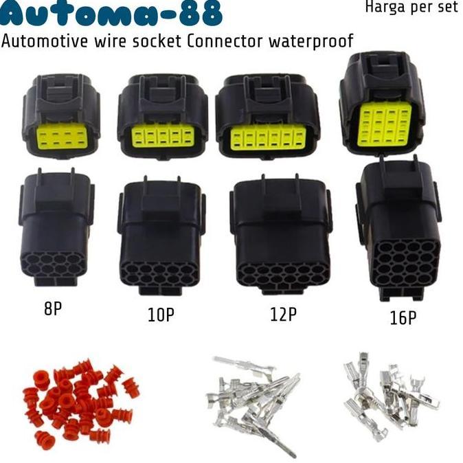 frendipendi100 - soket kabel konektor otomotif motor mobil 8 10 12 pin kabel anti air
