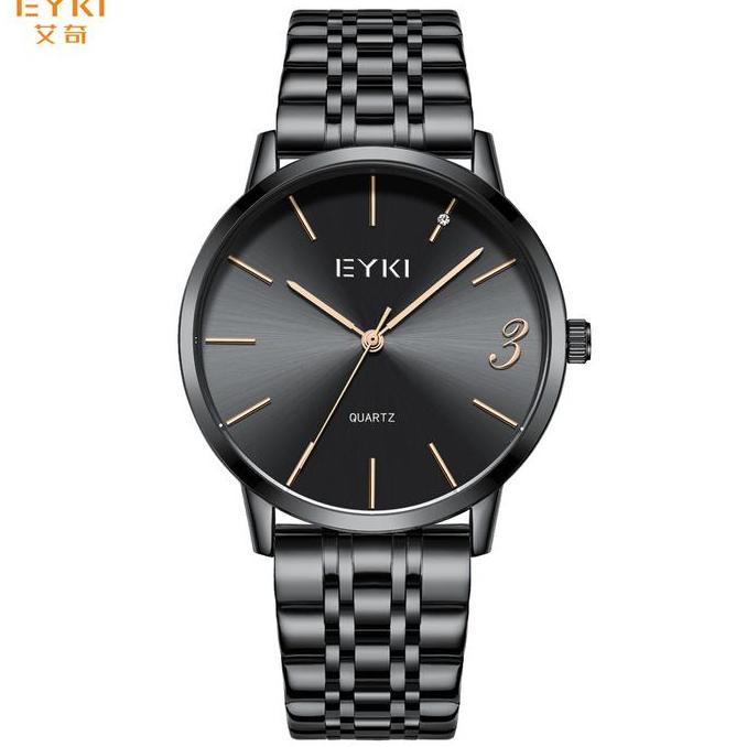 Sedia Eyki Jam Tangan Pria Klasik E2099L-Ccz1Hhh Rantai Steel Hitam | Original 100%