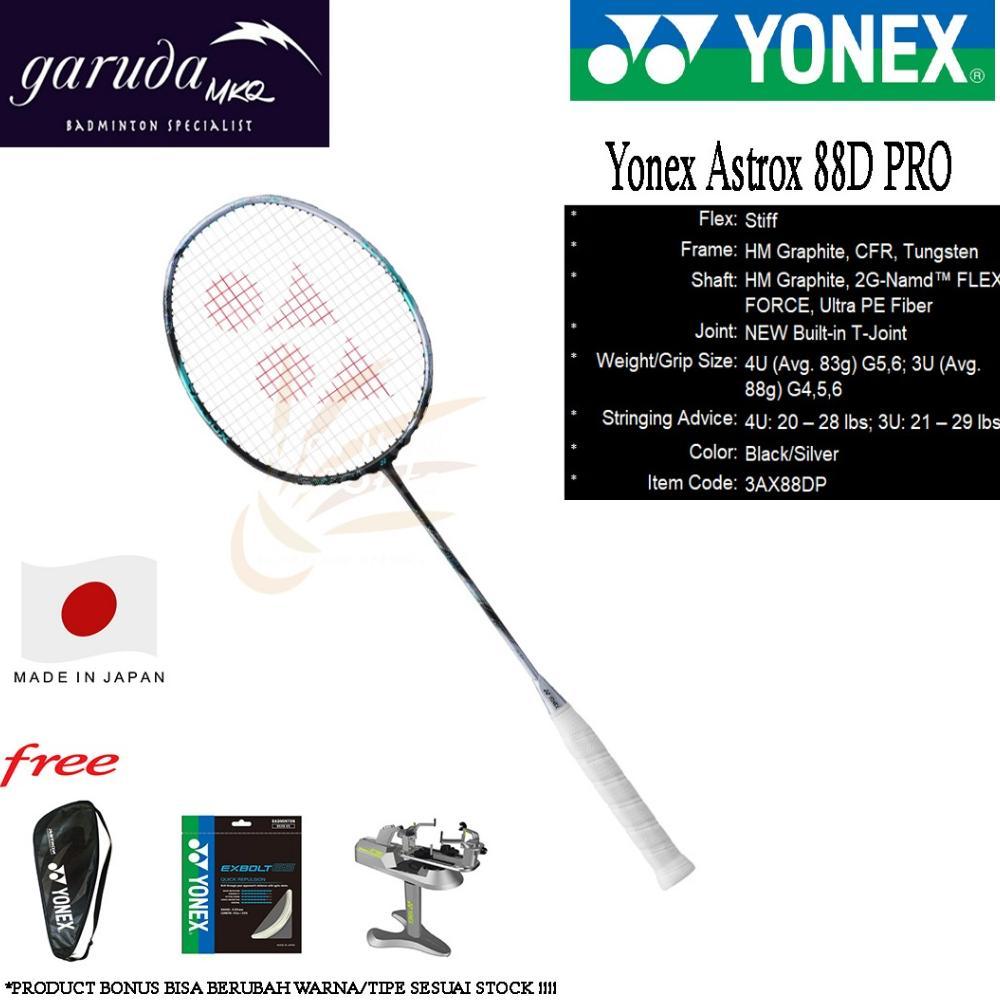 Raket Badminton Yonex Astrox 88D PRO Black Silver / ASTROX  88 D Pro / 3AX88D-P / RAKET BULU TANGKIS