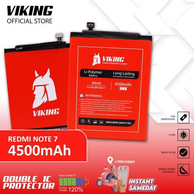 KOMARIJUILI - VIKING BATERAI FOR REDMI NOTE 7 - NOTE 7 PRO BN4A DOUBLE POWER
