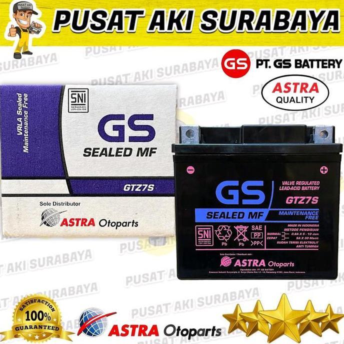 Promo ACCU KERING ORIGINAL GS ASTRA GTZ7S HONDA VARIO 125 150 TAHUN 2013 2014 2015 2016 2017 AKI MOT
