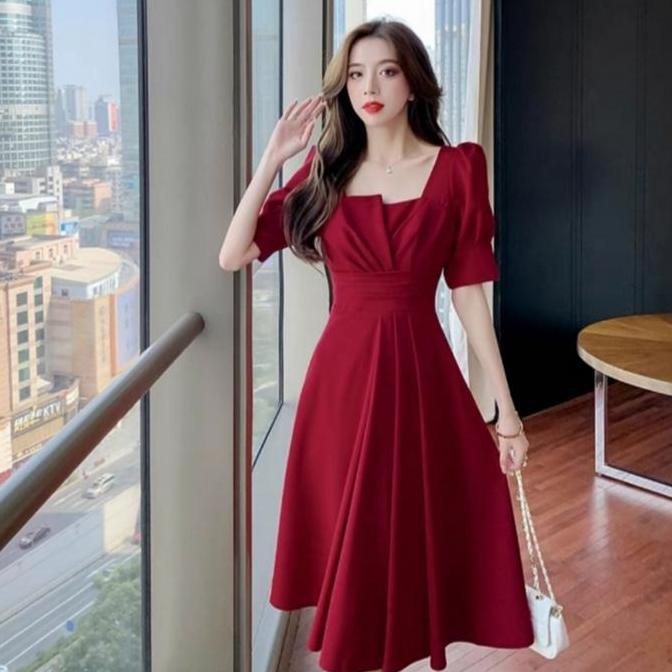BL88 - / DRES AVILA / MC / DRESS KONDANGAN / DRESS KOREA / MIDI DRESS / BAJU KOREA / BAJU DRESS WANI
