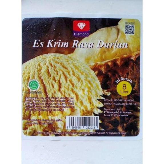 Es Krim Durian Duren 8L Pail Diamond Langsung Kirim Termurah Bandung