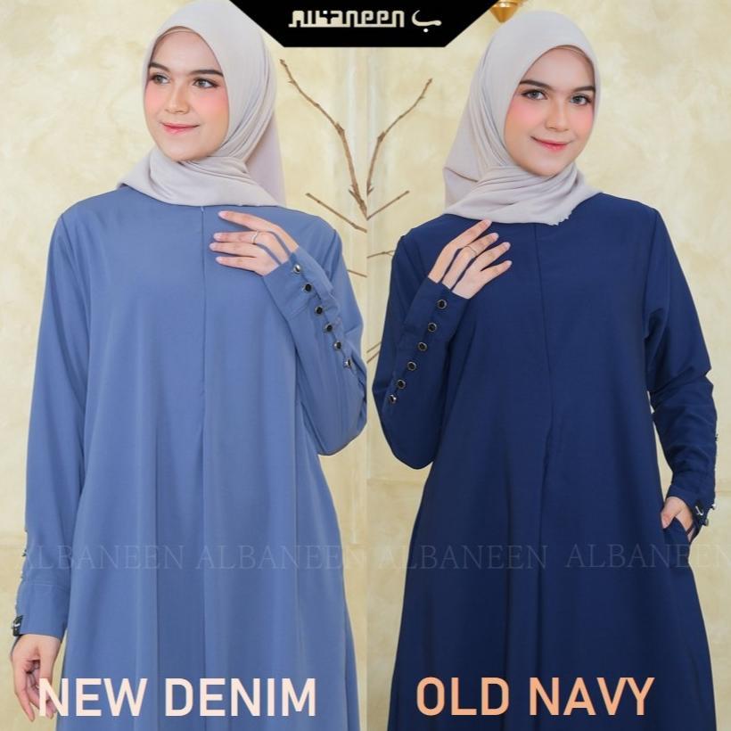 best deals [baru] albaneen.syari abaya hitam jetblack premium cantik |  gamis umroh anti uv hitam me