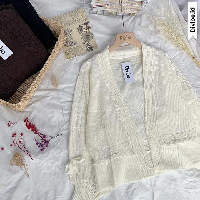 BL14 >> Kalia Cardigan Knit - Rajut Atasan Wanita - Balero Batwing Motif Kealawar