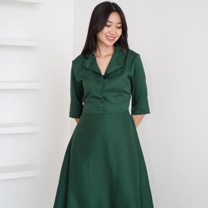 AI80 - Dres wanita korea style / Dres long sleeve short Casual Baju Panjang Gaun Dewasa