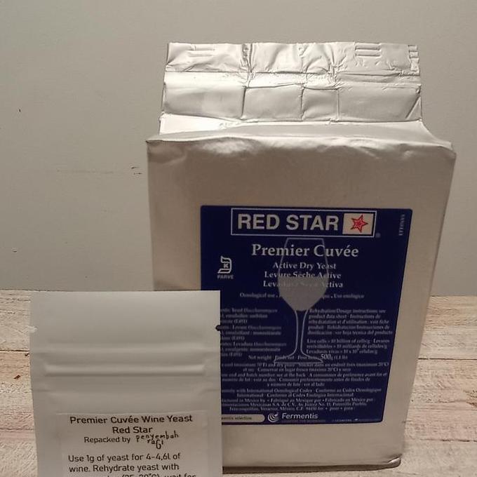 Foodtwin- Red Star Premier Cuve Ragi Minuman Wine Yeast, Repacked 5G