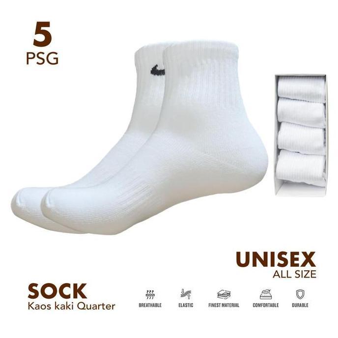 Paket Hemat Kaos Kaki Sport - Kaos kaki Quarter Sport Unisex Pria dan Wanita HM,