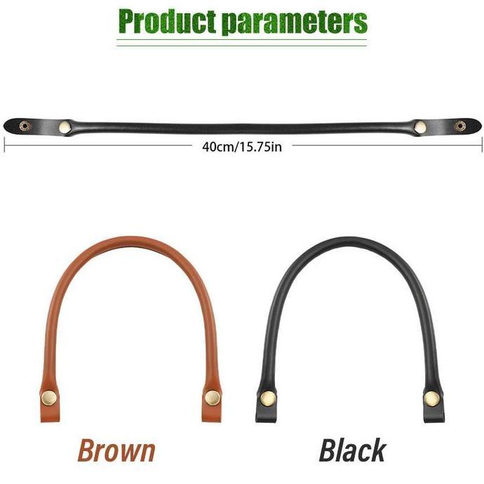 YOXLY Gagang Tas Wanita Tali Rajut & Kulit Sintetis - Handle Tote Bag DIY, Gantungan Tas Simpel Warn