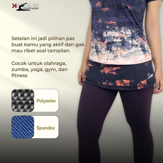 Fixyou- Setelan Olahraga Panjang Muslimah/Set Baju Olahraga Rok/Setelan Rok Panjang Wanita Muslimah