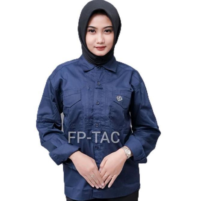 Kemeja Pdl Tactical Wanita Lengan Panjang mtac outdoor Kantor Kerja Atasan Baju Casual Katun Cewek H