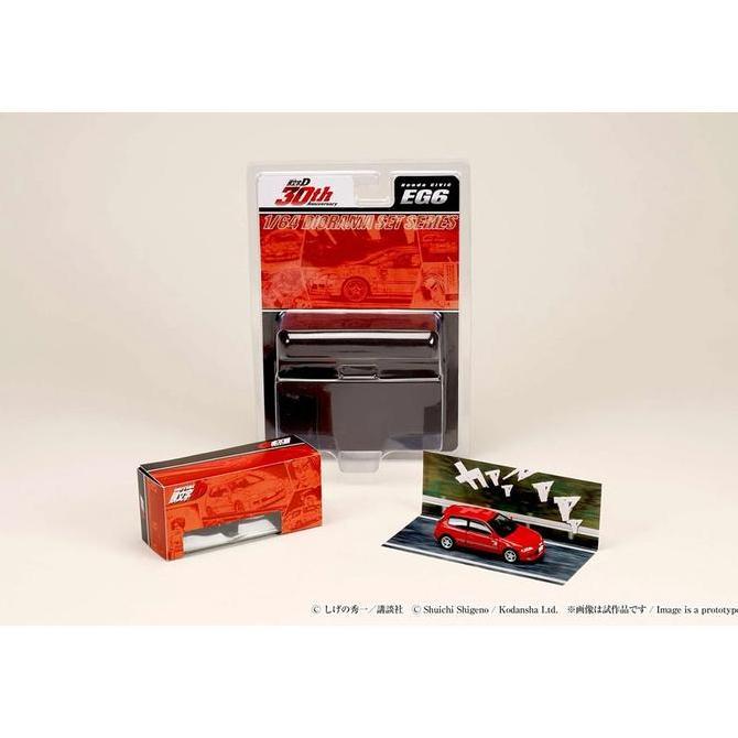 Promo HOBBY JAPAN 1/64 HONDA CIVIC EG6 MYOGI NIGHT KIDS - INITIAL D Shingo Shoji VS Takumi Fujiwara 