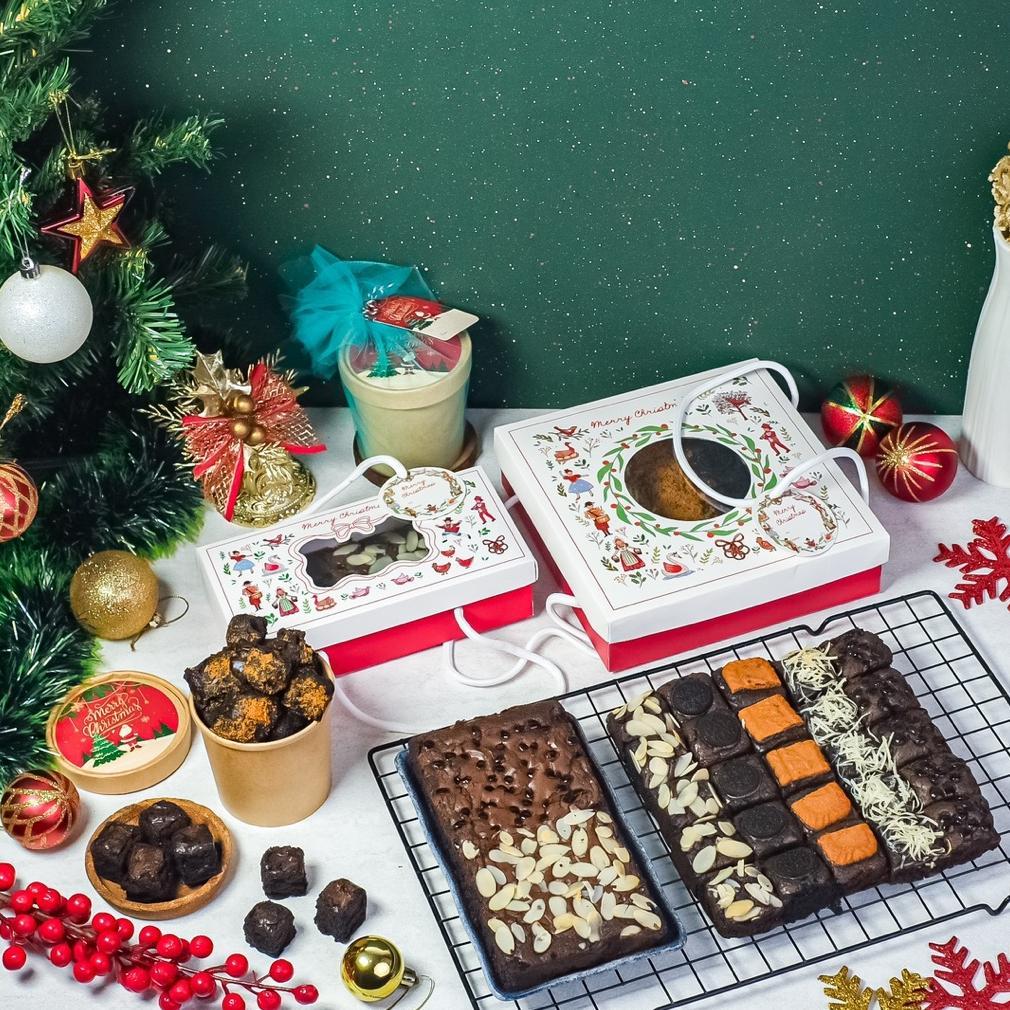 READY STOCK CHRISTMAS HAMPERS 2025 | HAMPERS NATAL | FUDGY BROWNIES