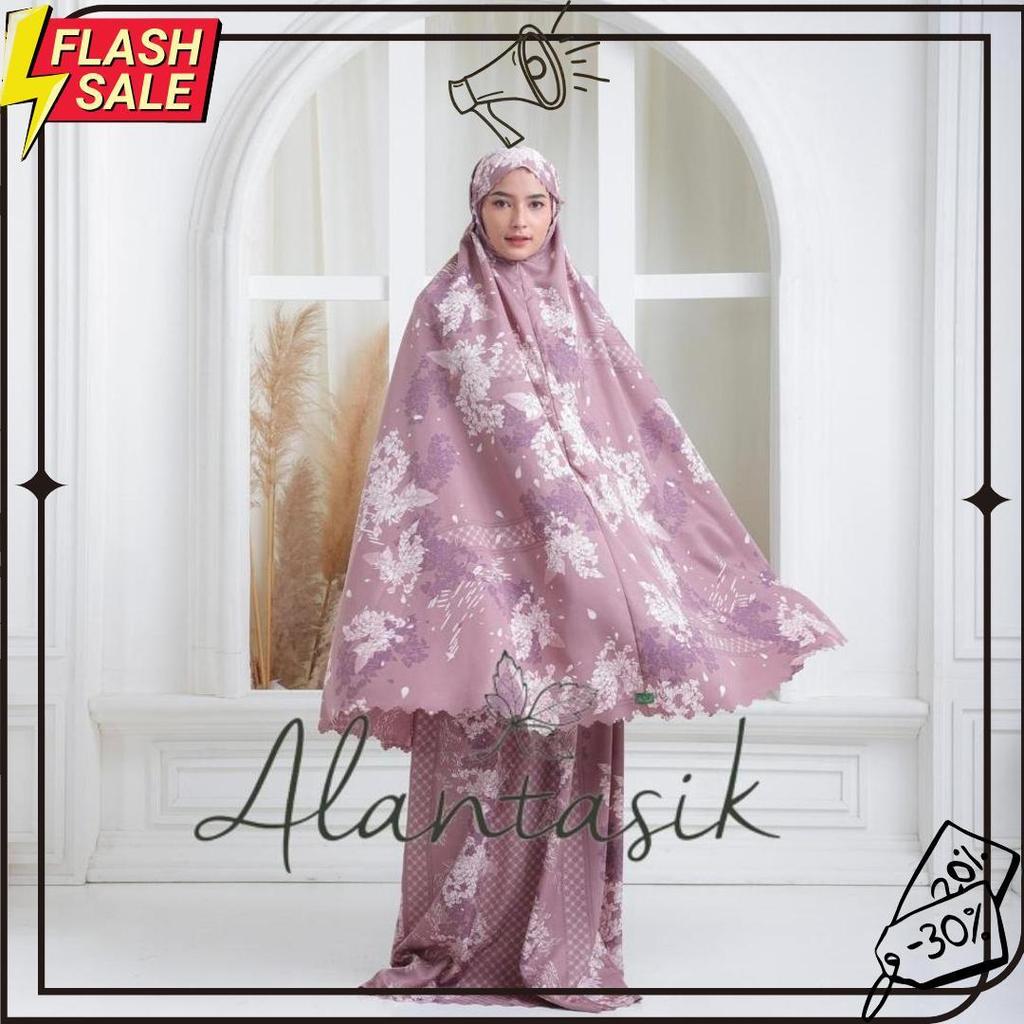 Mukena Dewasa  Traveling Maxmara Flower Satin Silky 2 In 1 Termurah