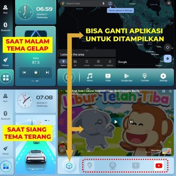 Paket Headunit Android 10 inch + Frame + Soket PNP Honda Mobilio 2014 Topway T133 RAM 6GB-ROM 64GB-I