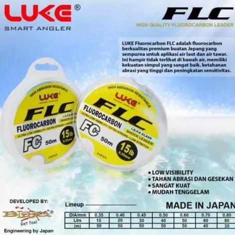 Senar Pancing Leader Luke Fluorocarbon Flc 50M / Senar Leader Murah Fluorocarbon Allshop
