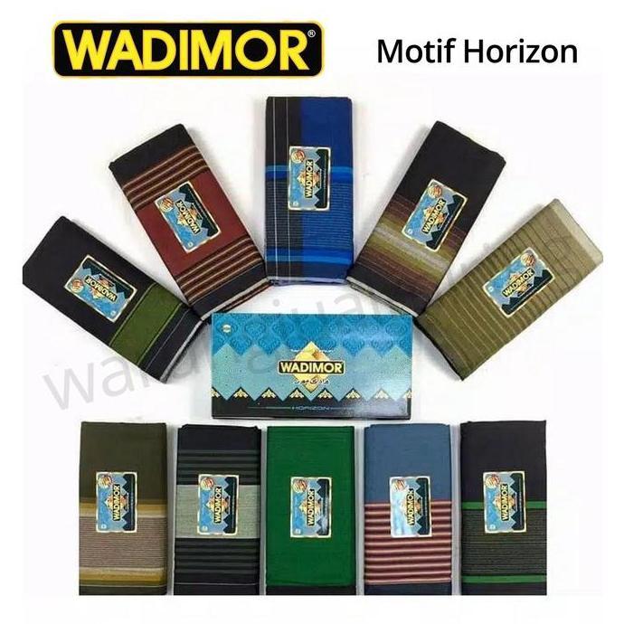 Diskon Sarung Wadimor Padang Horison Tiga Dara Klir - Kain Tenun Motif Kotak Kotak2 Dewasa Pria Laki