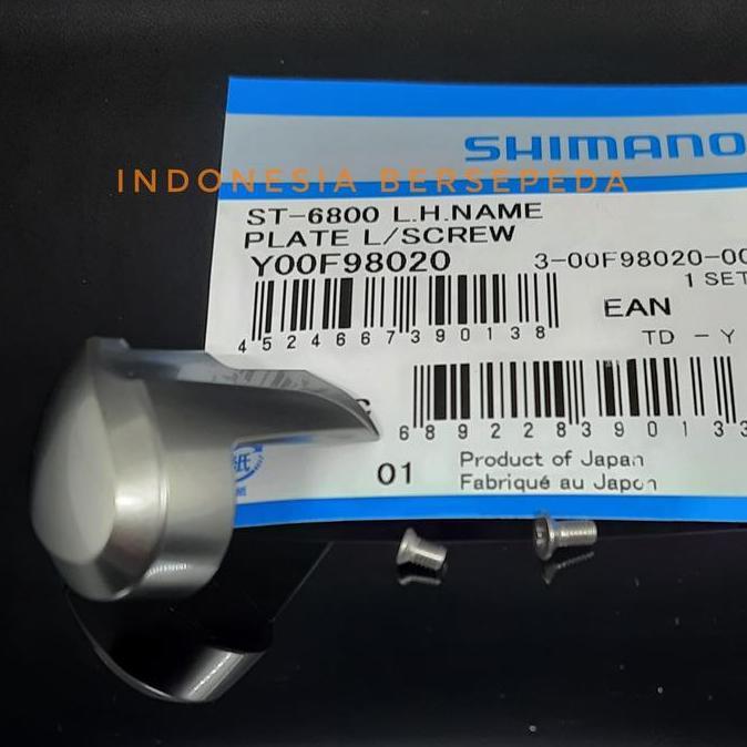 Shimano ST-6800 Name Plate Right Left Screw - Name Plate 6800 Ultegra