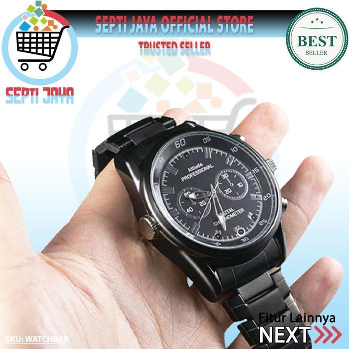 Ems Septijaya Kamera Cctv Keamanan Tersembunyi Spy Cam Camera Jam Tangan Memori 8Gb Resoluai Hd 1080