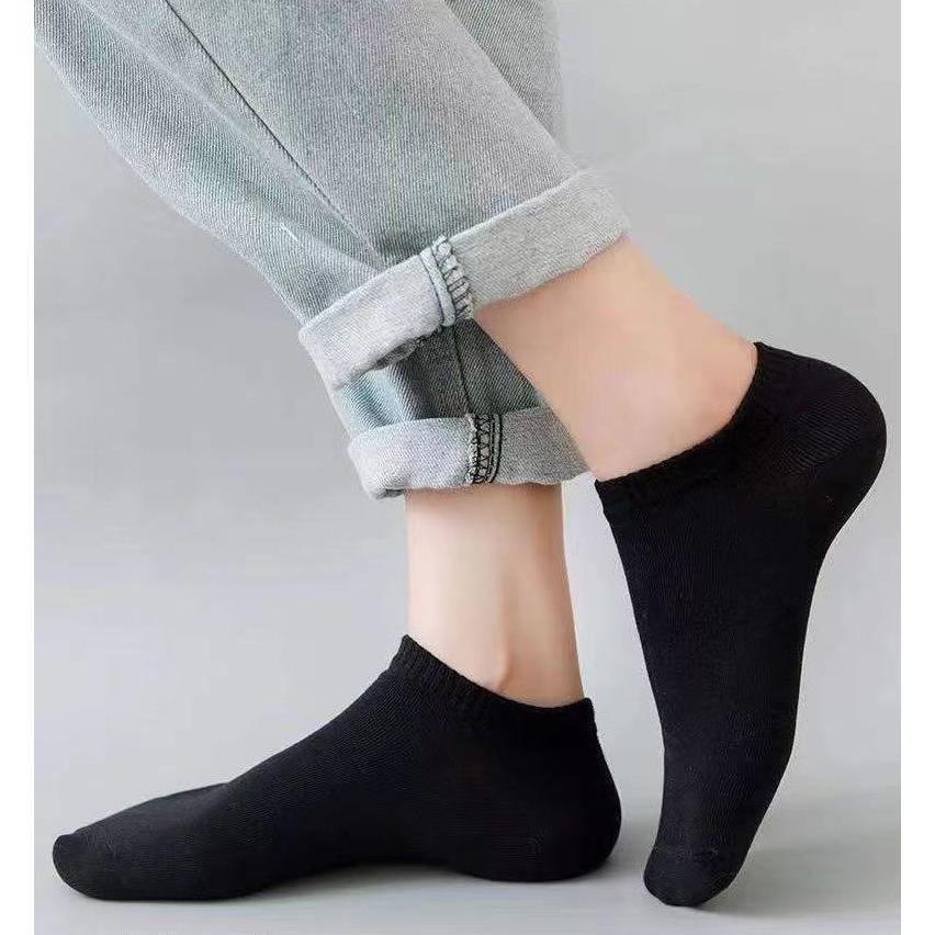 MURAH [GRATIS ONGKIR] PAKET 10 PASANG KAOS KAKI PENDEK SEMATA KAKI PRIA DAN WANITA POLOS PERGELANGAN