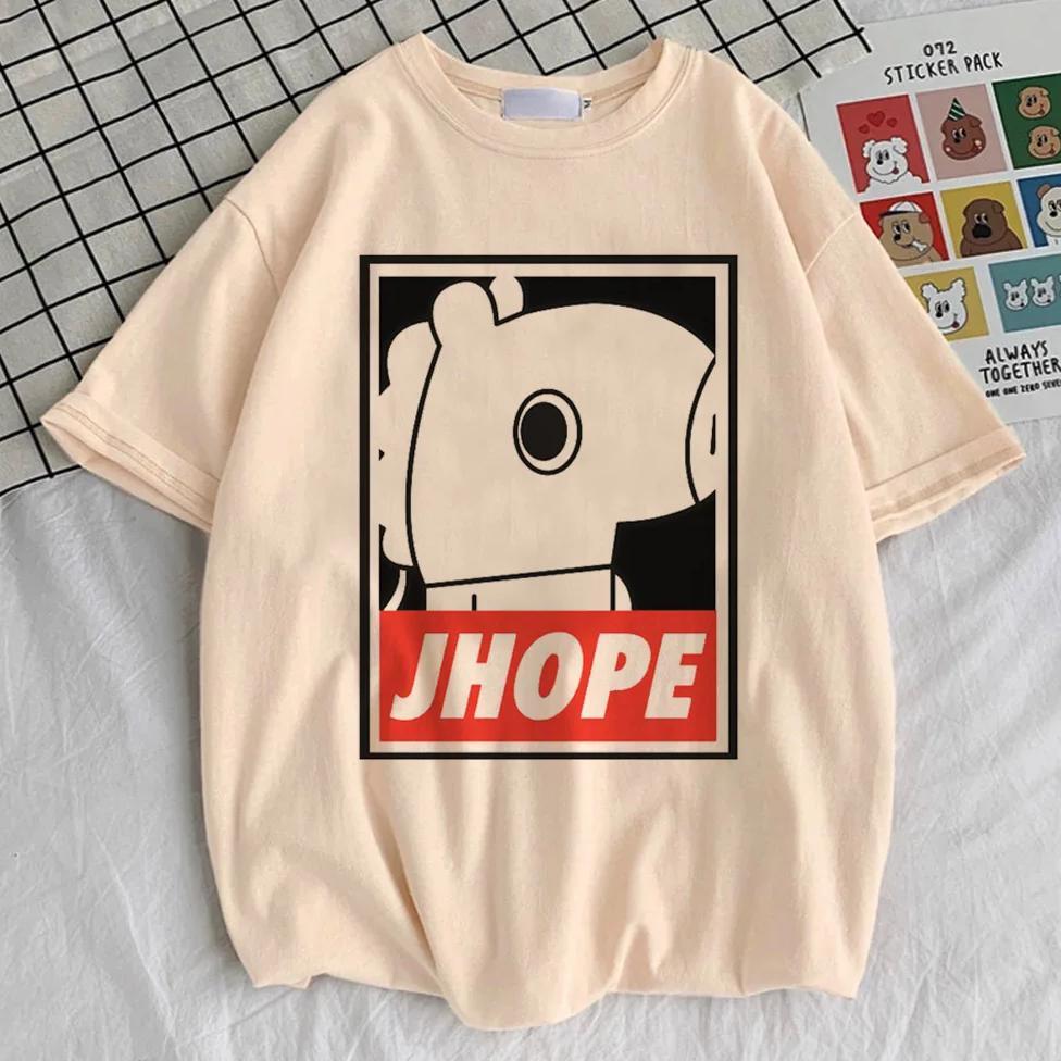 Jhope t-shirt female Digital Graphic women Comfortable Retro Gothic shirt Breathable anime 2000s 200