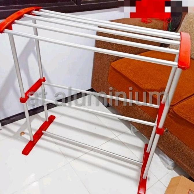 TERBARU - Jemuran Handuk Aluminium 2 Tingkat Grosir Murah