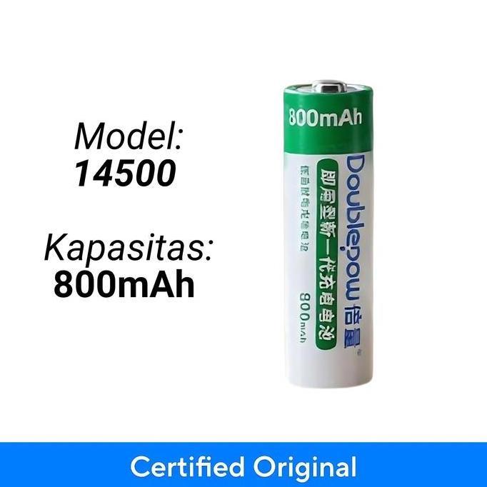 Batu Batre 14500 3.7V Li-ion Baterai 14500 3.7 V Battery Rechargeable ready