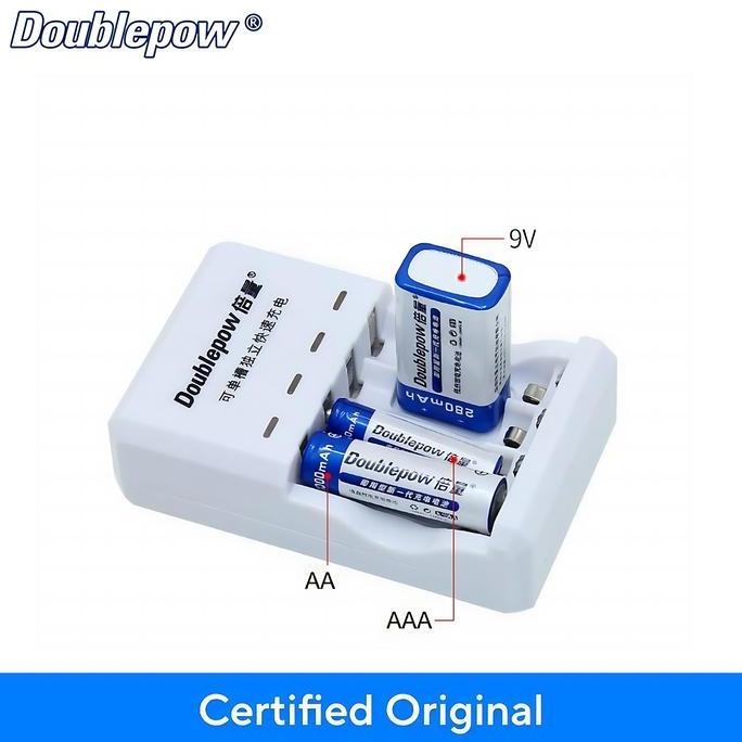 3in1 Charger Baterai AA AAA 9V Casan Batre 9 V Multifungsi original