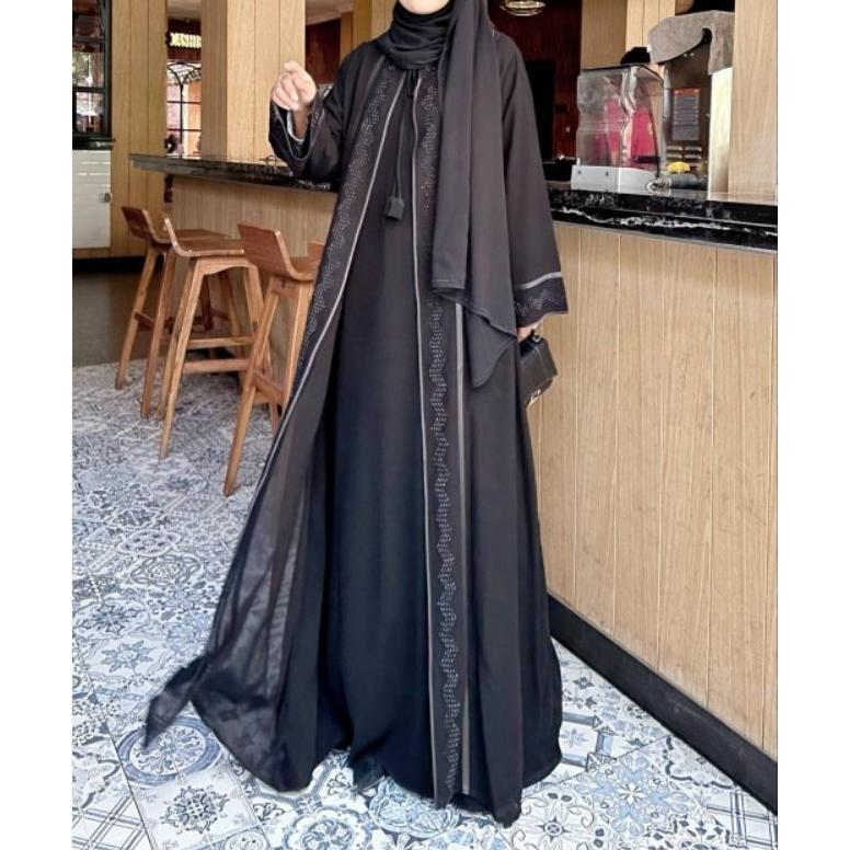 Unik Abaya Hitam Gamis Wanita Terbaru Turkey Arabian Fashion Muslim Dubai Safiya