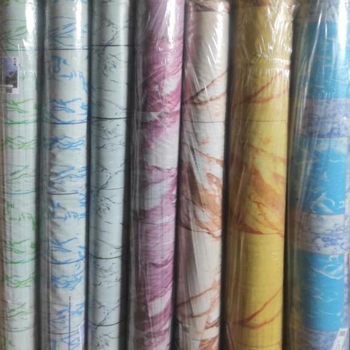 Karpet Lantai Plastik Meteran Motif Keramik Marmer Granit Vinyl
