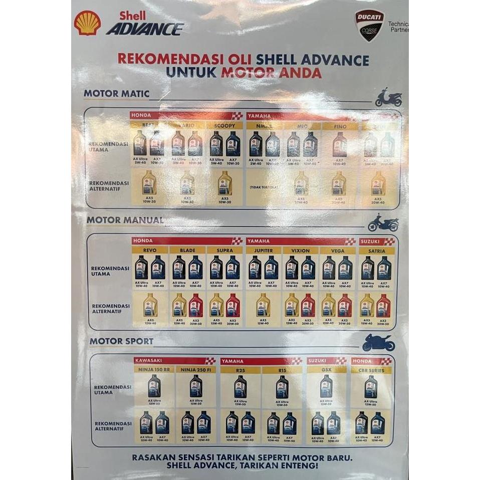 Oli Motor Shell Advance AX7 Scootertic